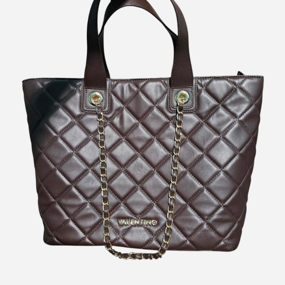 Valentino Brown Ocarina Shopper Bag